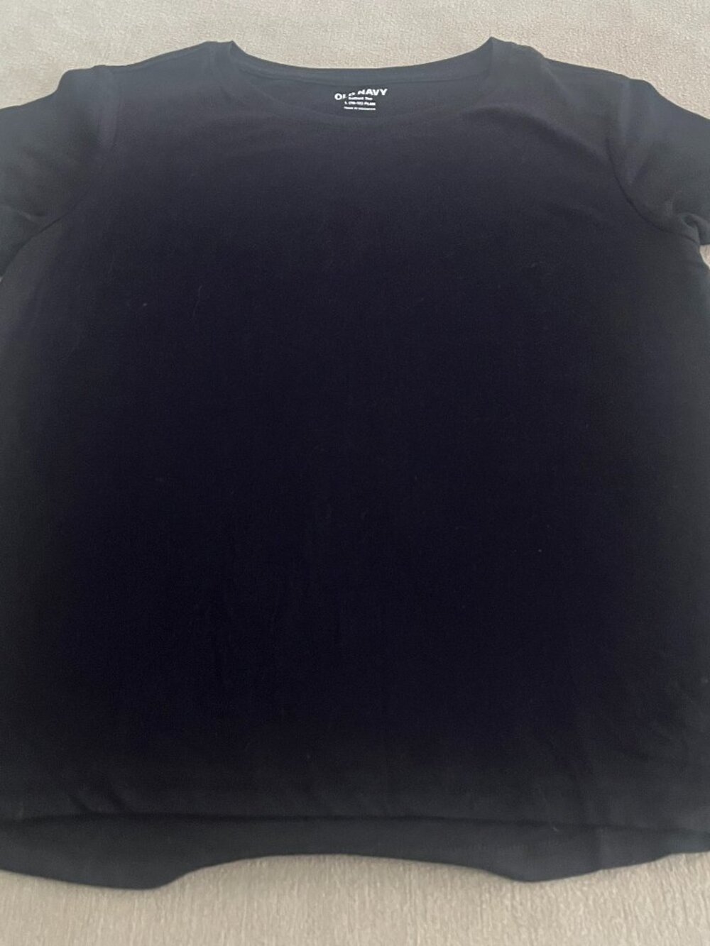 Old Navy Girls Black Short Sleeves T-shirt Size 10-12